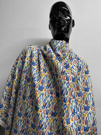 Linen Silk Summer Arch Print - L'Etoffe Fabrics LLC