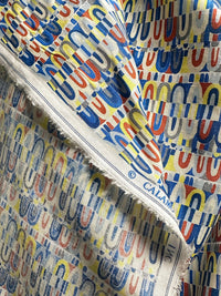 Linen Silk Summer Arch Print - L'Etoffe Fabrics LLC