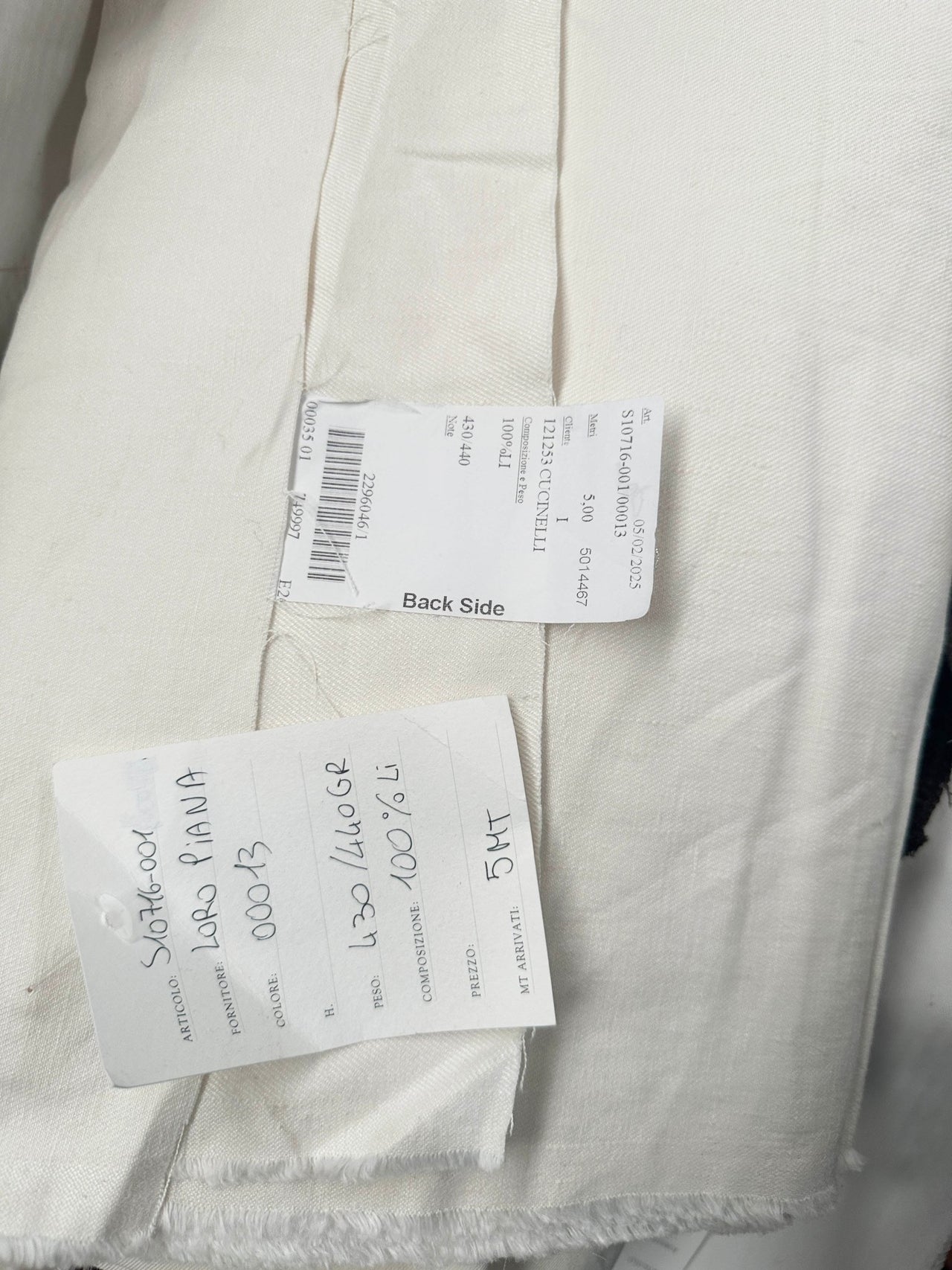Loro Piana Ivory Linen Twill (denim) - L'Etoffe Fabrics LLC