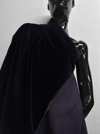 Luxe Eggplant Soft Cotton Velveteen - L'Etoffe Fabrics LLC