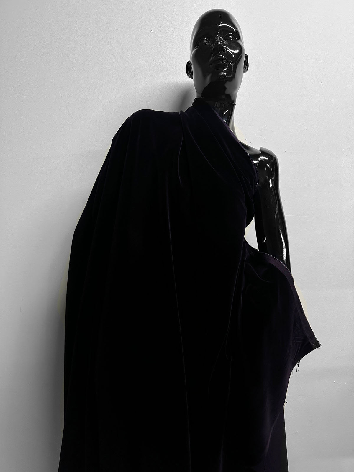 Luxe Eggplant Soft Cotton Velveteen - L'Etoffe Fabrics LLC