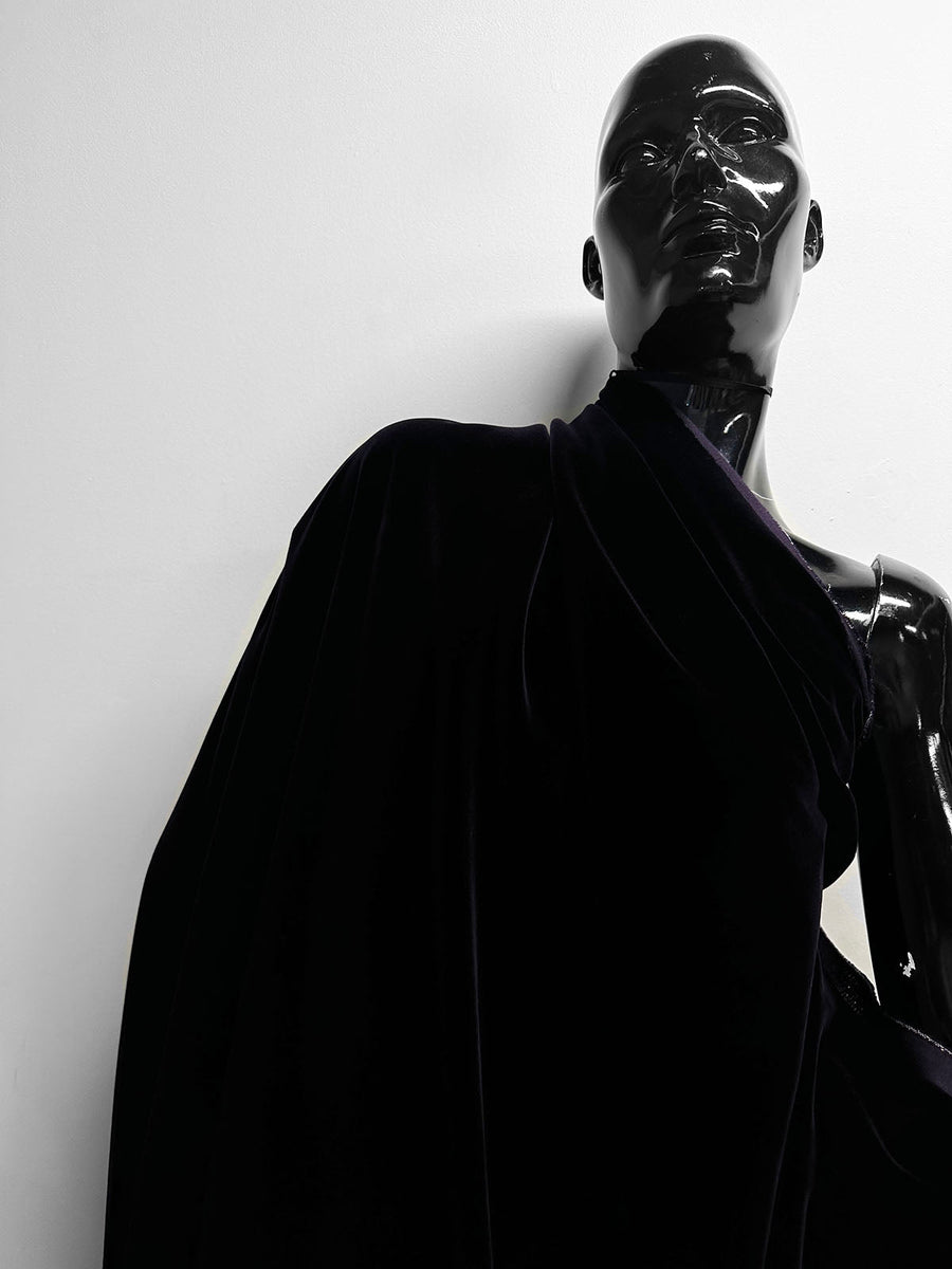 Luxe Eggplant Soft Cotton Velveteen - L'Etoffe Fabrics LLC