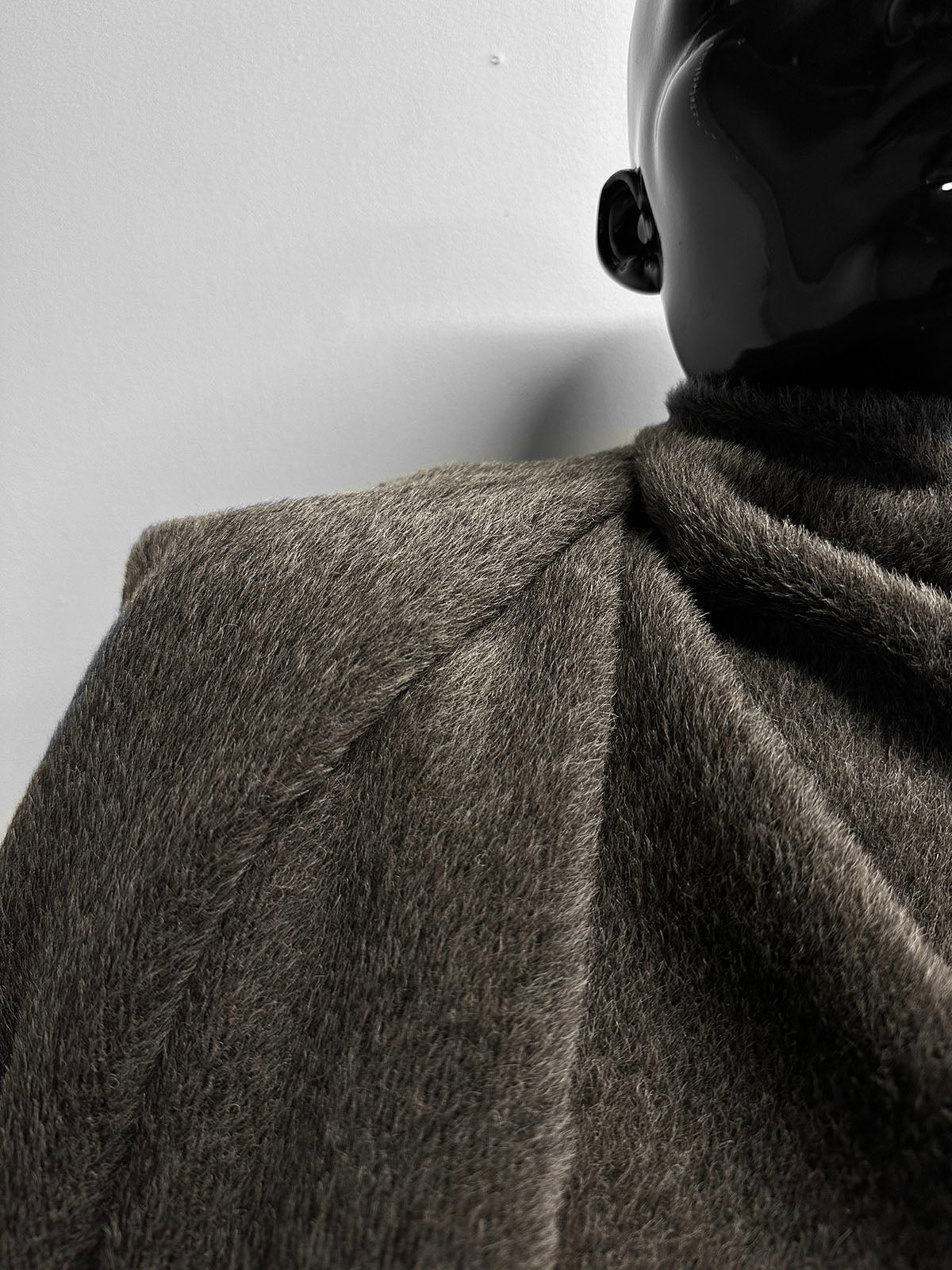 Luxury Alpaca Furry Coating - Smoke - L'Etoffe Fabrics LLC