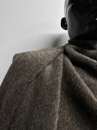 Luxury Alpaca Furry Coating - Smoke - L'Etoffe Fabrics LLC