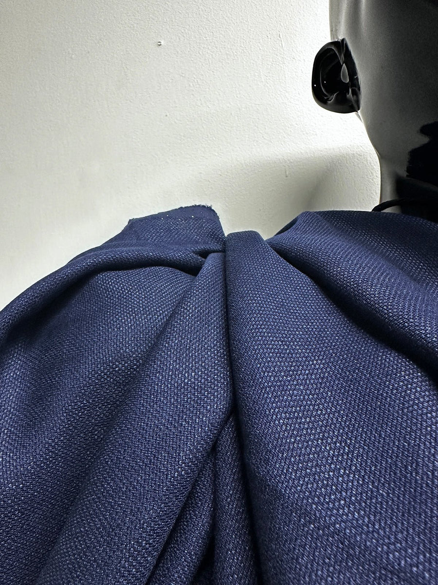 Luxury Basketweave Linen Wool Shirting or Wrap Fabric - 20 - L'Etoffe Fabrics LLC