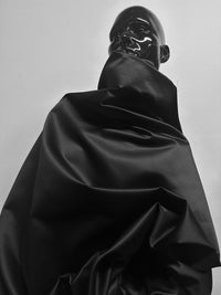 Luxury Black Cotton Satin Suiting - L'Etoffe Fabrics LLC