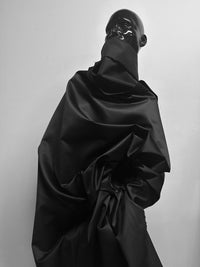 Luxury Black Cotton Satin Suiting - L'Etoffe Fabrics LLC