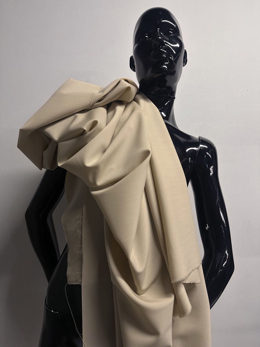 Luxury Italian Cafe Con Leche Tropical Wool - L'Etoffe Fabrics LLC