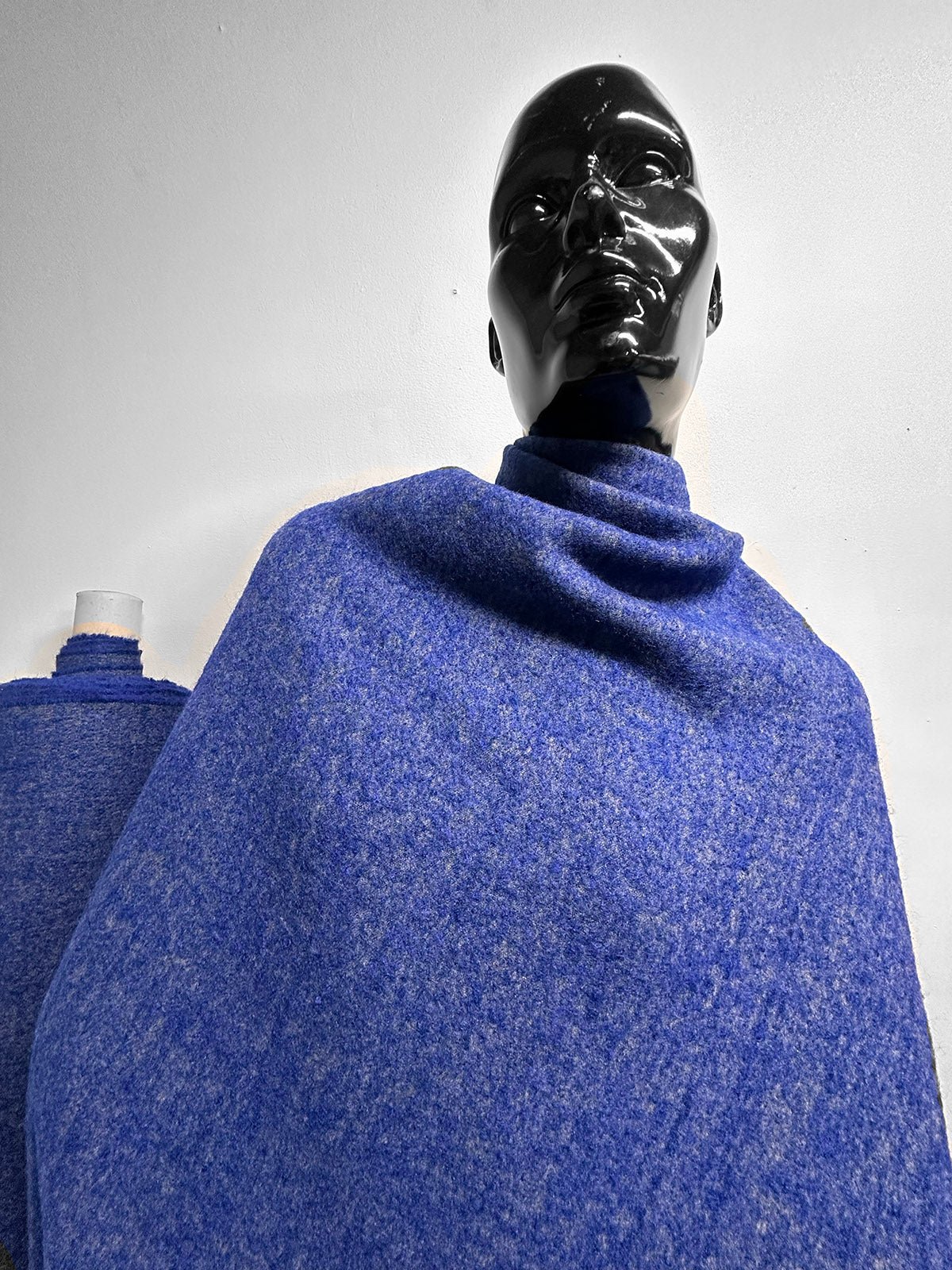 Luxury Italian Electric Blue Bouclé Mohair - L'Etoffe Fabrics LLC