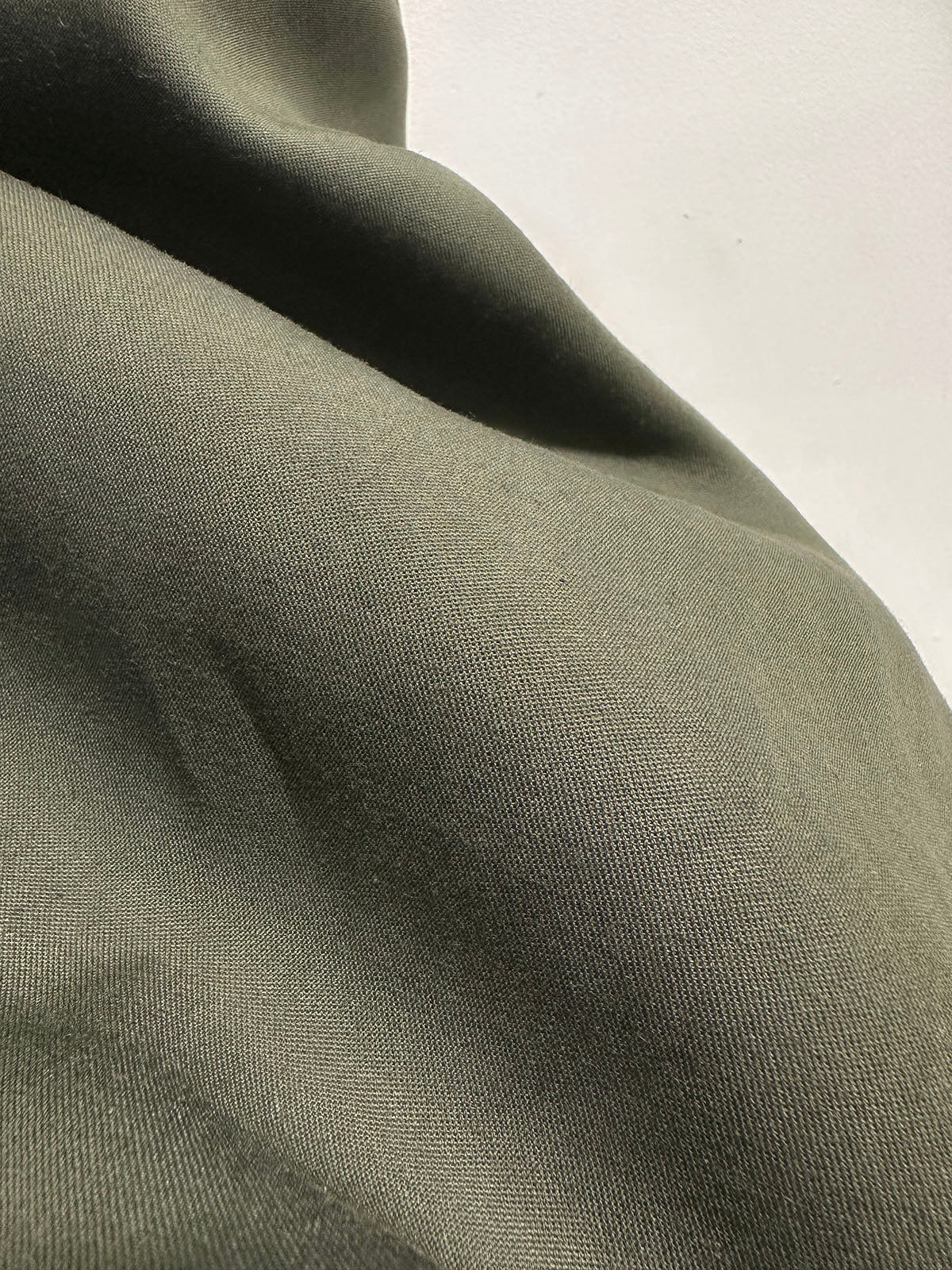 Luxury Italian Olive Linen Cotton Double Weave Suiting - L'Etoffe Fabrics LLC