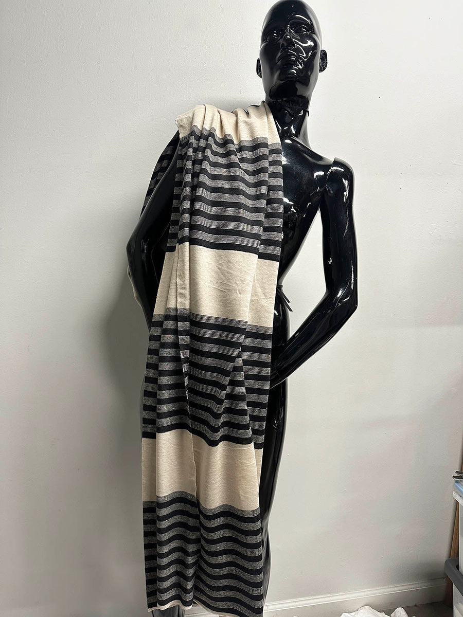 Luxury Linen Knit Stripe Remnant - L'Etoffe Fabrics LLC