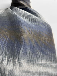 Luxury Mill Crinkled Sunset Stripe Linen Silk - L'Etoffe Fabrics LLC