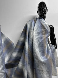 Luxury Mill Crinkled Sunset Stripe Linen Silk - L'Etoffe Fabrics LLC