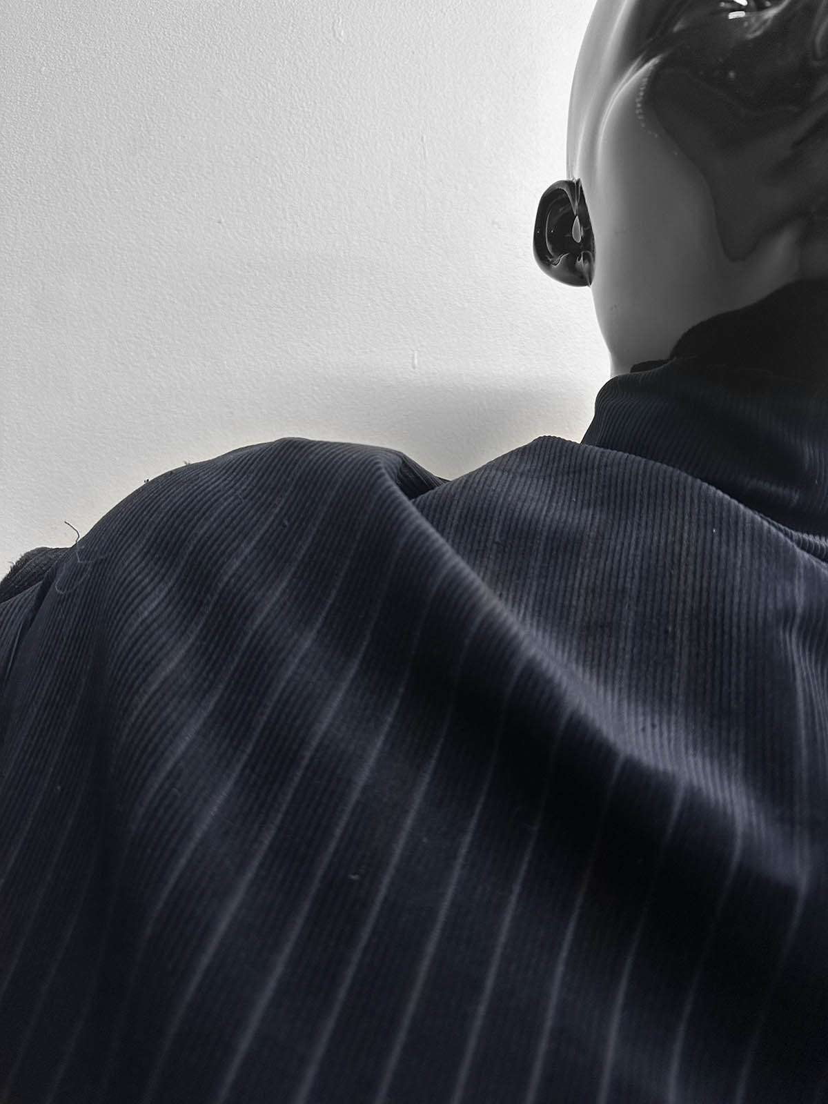 Luxury Navy Pinstripe Corduroy - L'Etoffe Fabrics LLC