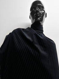 Luxury Navy Pinstripe Corduroy - L'Etoffe Fabrics LLC