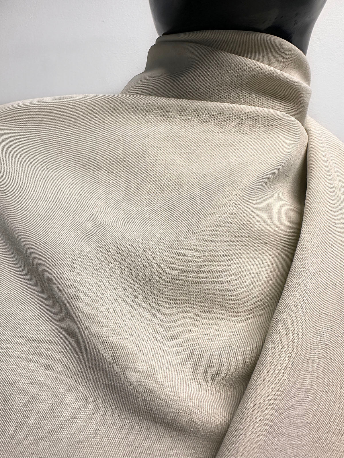 Luxury Summer Slack Twill in Flax - L'Etoffe Fabrics LLC