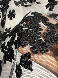 Maher Khroder Embroidered Soft Tulle - L'Etoffe Fabrics LLC