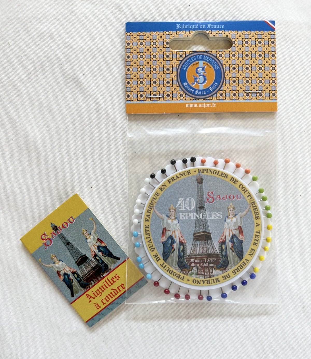 Maison Sajou Tour Eiffel Pins And Needles Pair - L'Etoffe Fabrics LLC