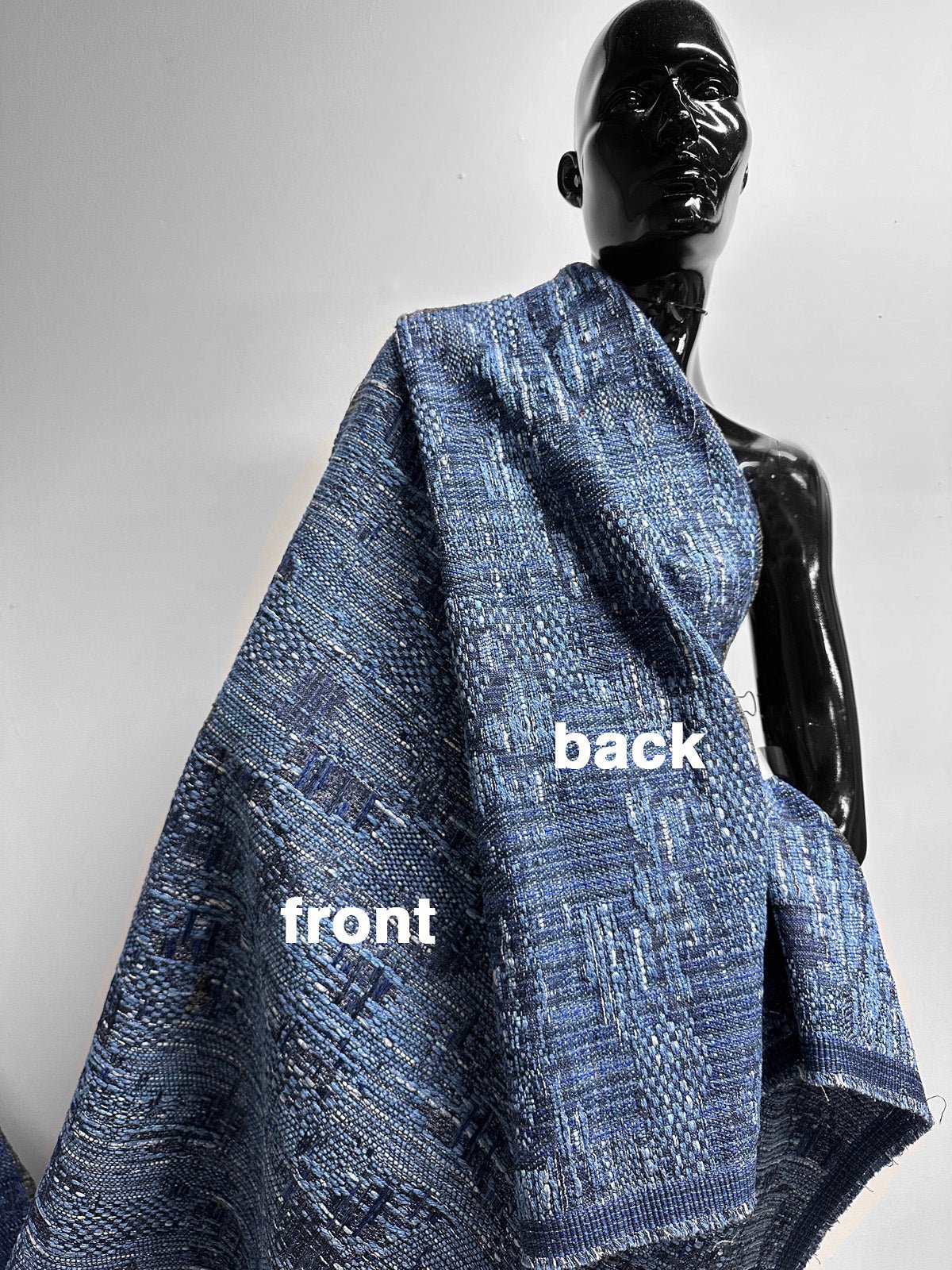 Malhia Kent Haute Couture Indigo Tweed - L'Etoffe Fabrics LLC