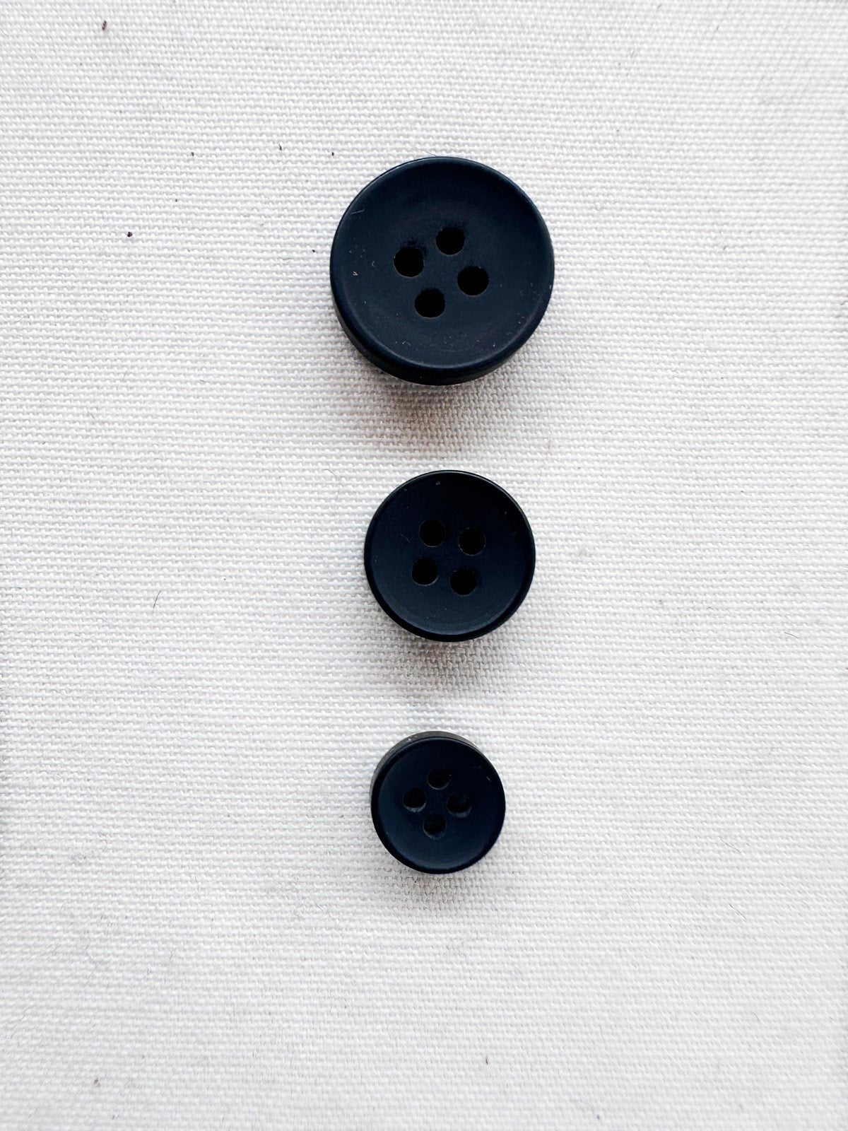 Matte Black Shirt Buttons - L'Etoffe Fabrics LLC