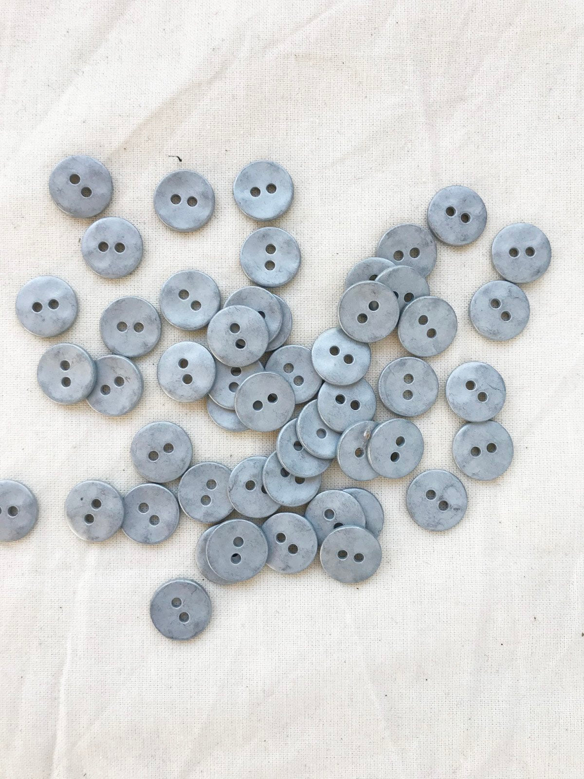 Matte Steel Shirt Buttons Per Dozen - L'Etoffe Fabrics LLC