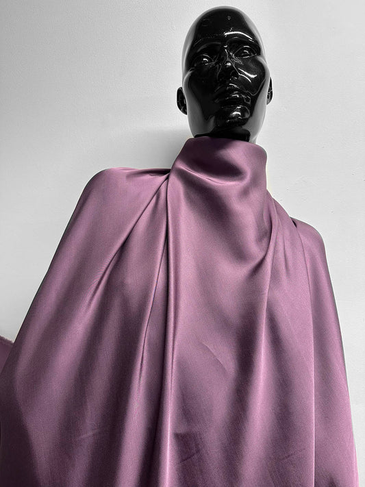 Mauve Satin Rayon Challis - L'Etoffe Fabrics LLC