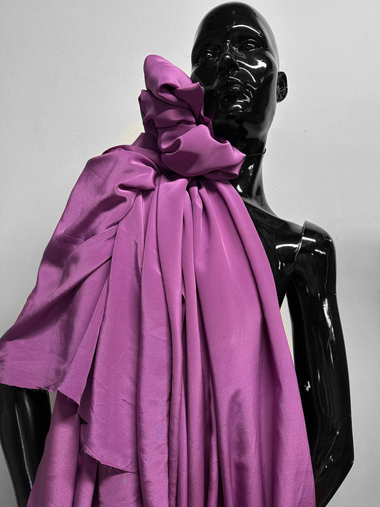 Mauve Silk Crepe De Chine By The Yard - L'Etoffe Fabrics LLC