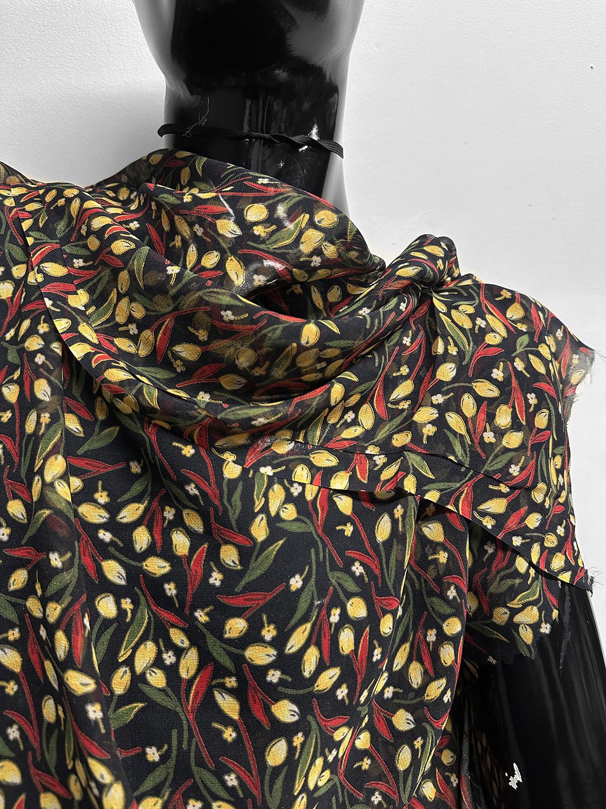 Mediteranean Silk Crepe Tulip Print - L'Etoffe Fabrics LLC