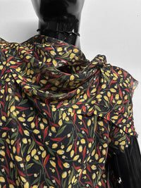 Mediteranean Silk Crepe Tulip Print - L'Etoffe Fabrics LLC