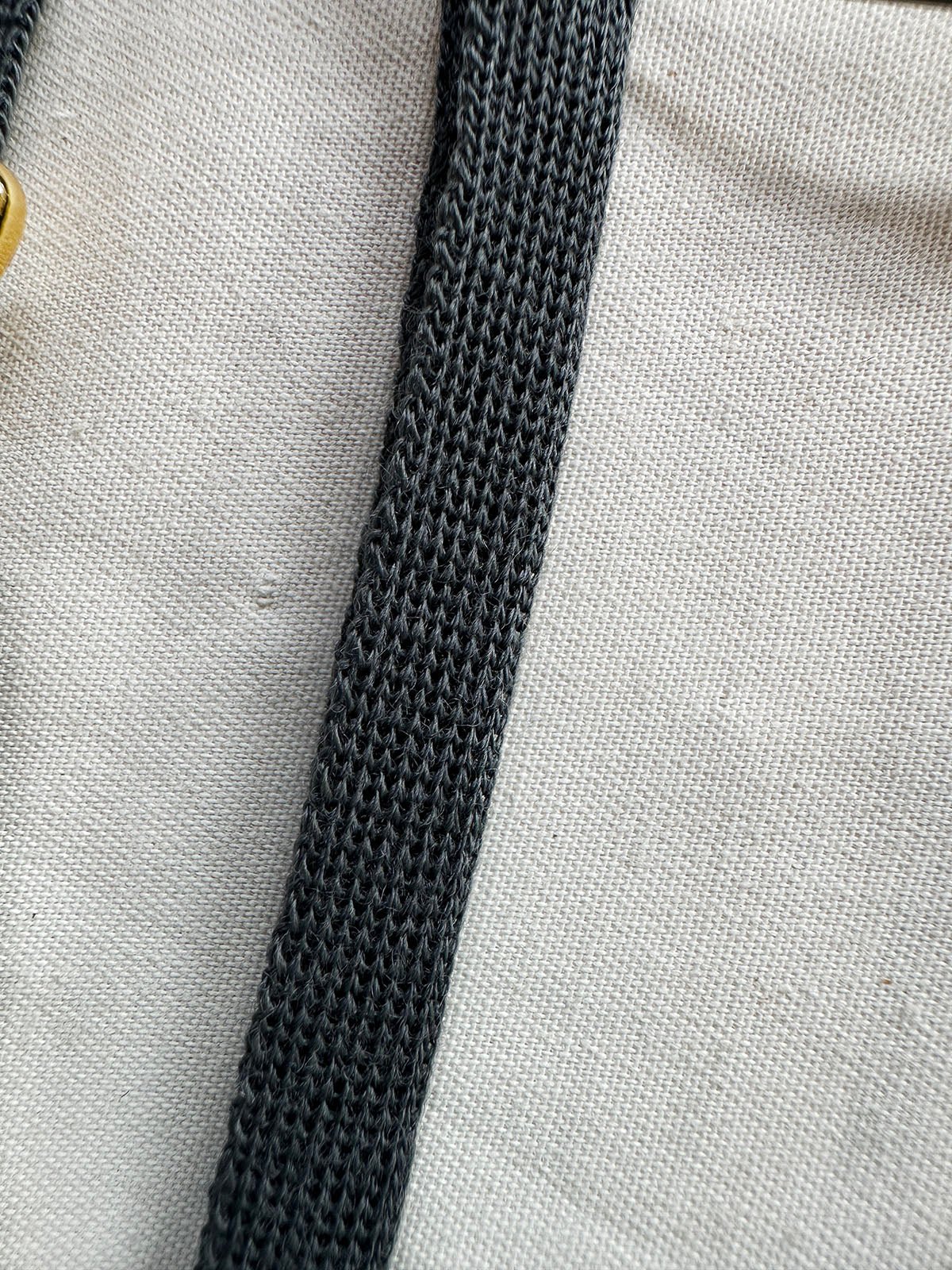 Medium Dark Grey Wool Knit Binder - L'Etoffe Fabrics LLC