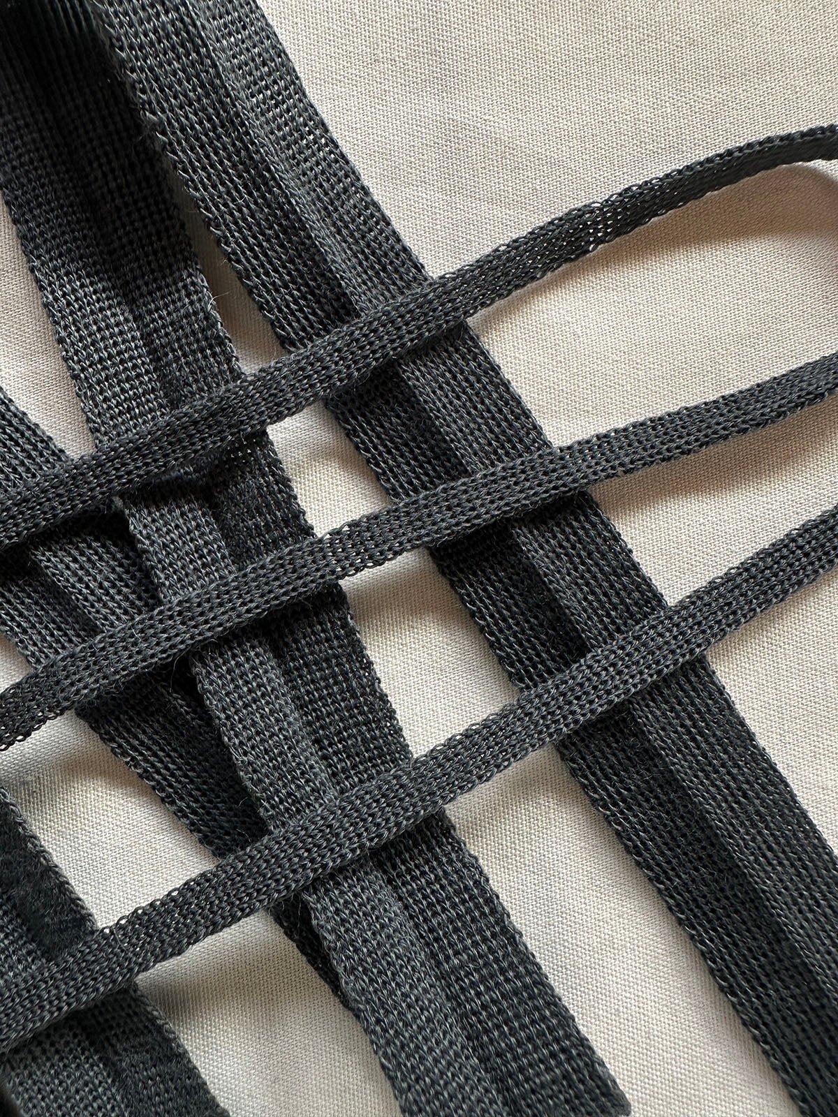 Medium Dark Grey Wool Knit Binder - L'Etoffe Fabrics LLC