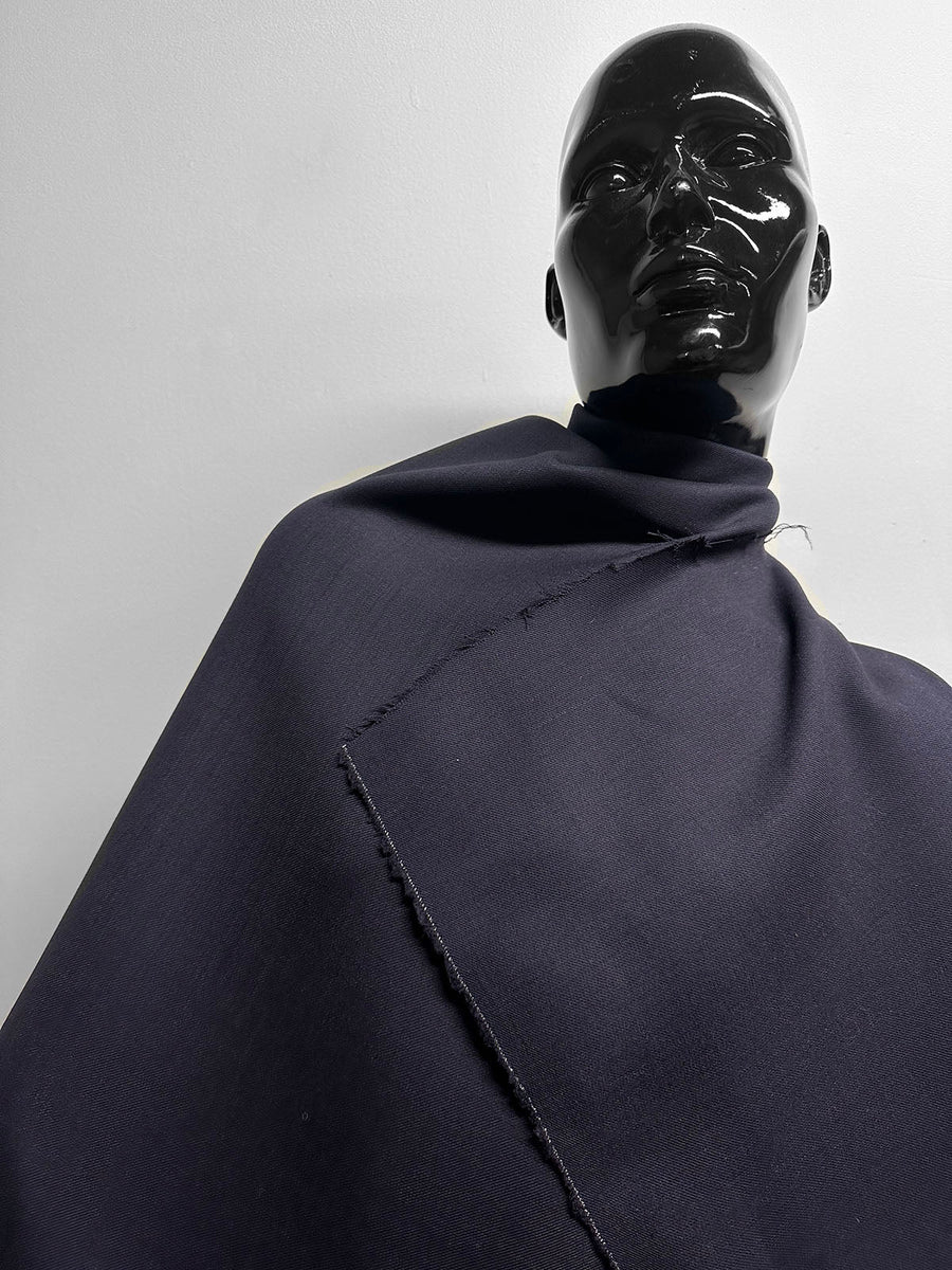 Midnight Double Weave Wool Twill - L'Etoffe Fabrics LLC