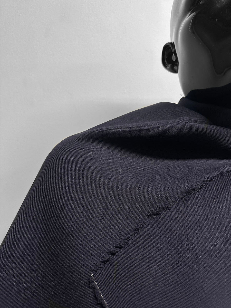 Midnight Double Weave Wool Twill - L'Etoffe Fabrics LLC