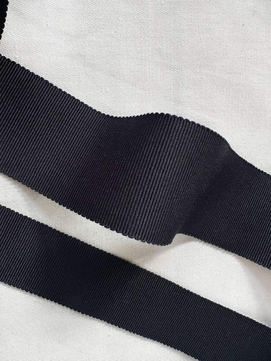 Midnight Petersham Rayon Ribbon By The Yard - L'Etoffe Fabrics LLC