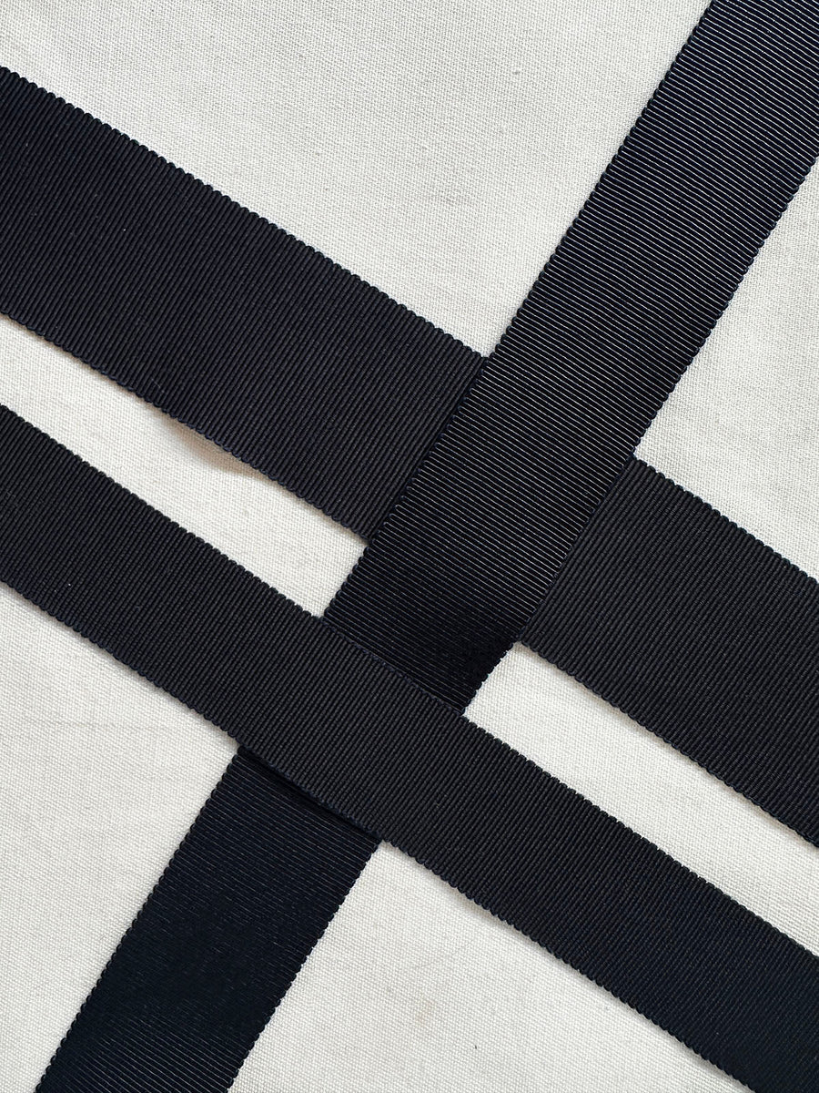 Midnight Petersham Rayon Ribbon By The Yard - L'Etoffe Fabrics LLC