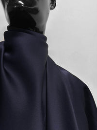 Midnight Viscose Acetate Satin Back Crepe - L'Etoffe Fabrics LLC