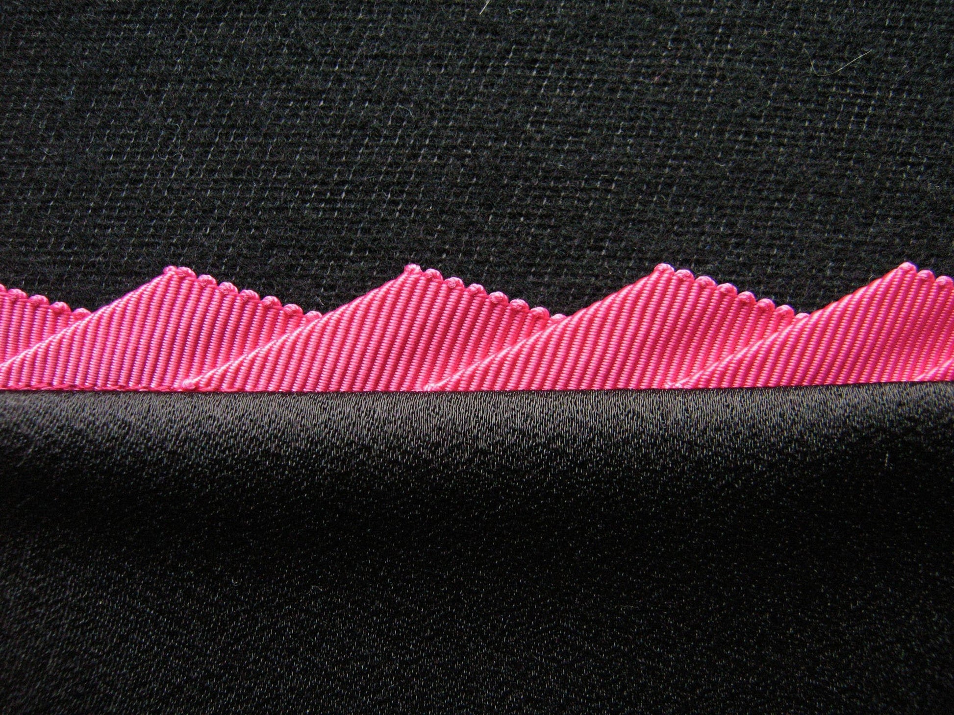 Mokuba Pink Knife Pleated Grosgrain Ribbon - L'Etoffe Fabrics LLC