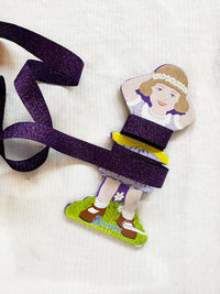 Mokuba Purple Glitter Ribbon On Sajou Ribbon Card - L'Etoffe Fabrics LLC