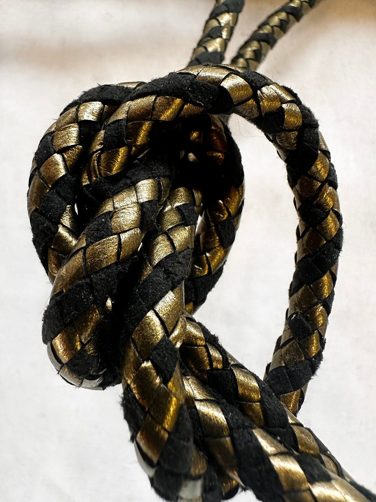 Mokuba Urushi Round Leather Trimming Braid Gold - L'Etoffe Fabrics LLC