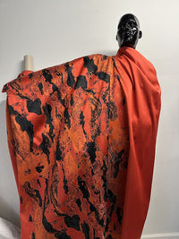 Molten Red Satin 2 Yard Panel - L'Etoffe Fabrics LLC