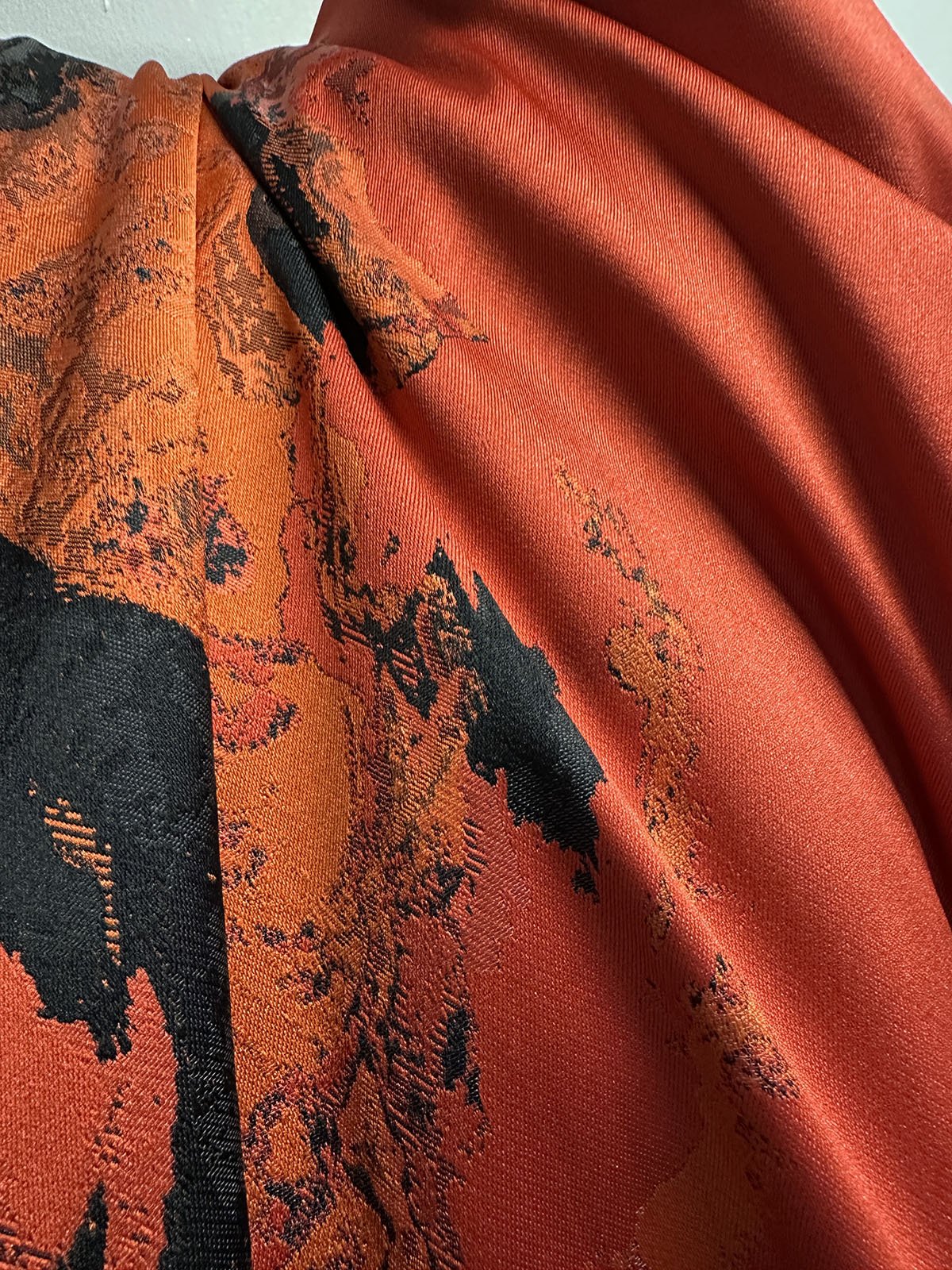 Molten Red Satin 2 Yard Panel - L'Etoffe Fabrics LLC