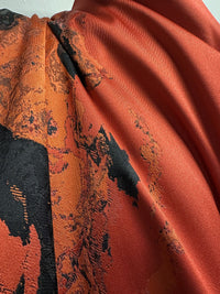 Molten Red Satin 2 Yard Panel - L'Etoffe Fabrics LLC