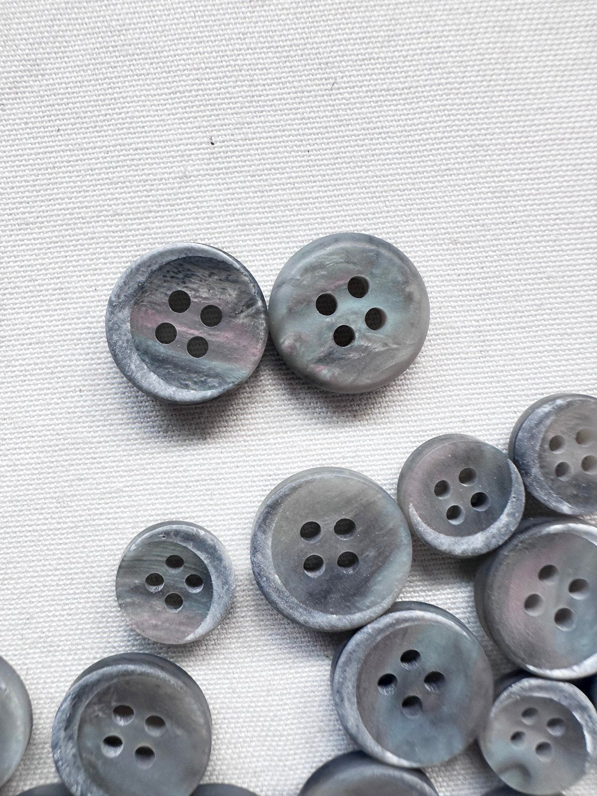 Moon Glow Shirt Buttons Grey Per Dz - L'Etoffe Fabrics LLC