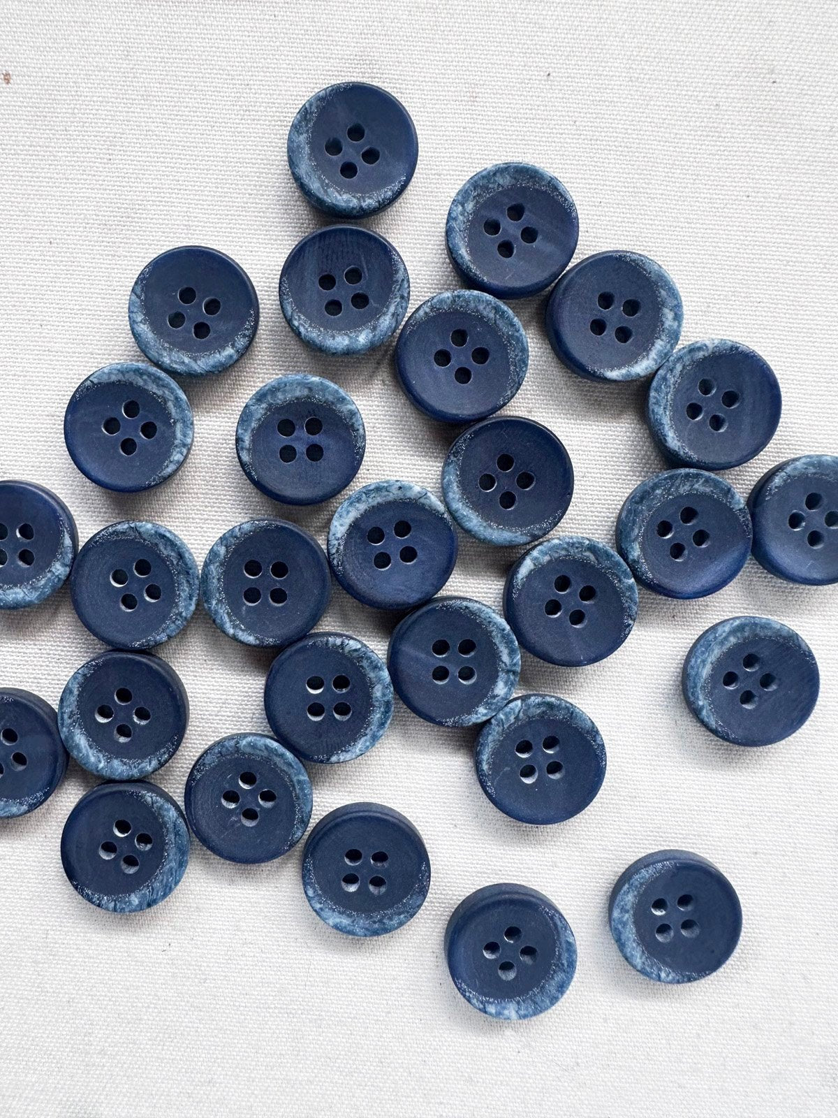 Moon Glow Shirt Buttons Navy Per Dz - L'Etoffe Fabrics LLC