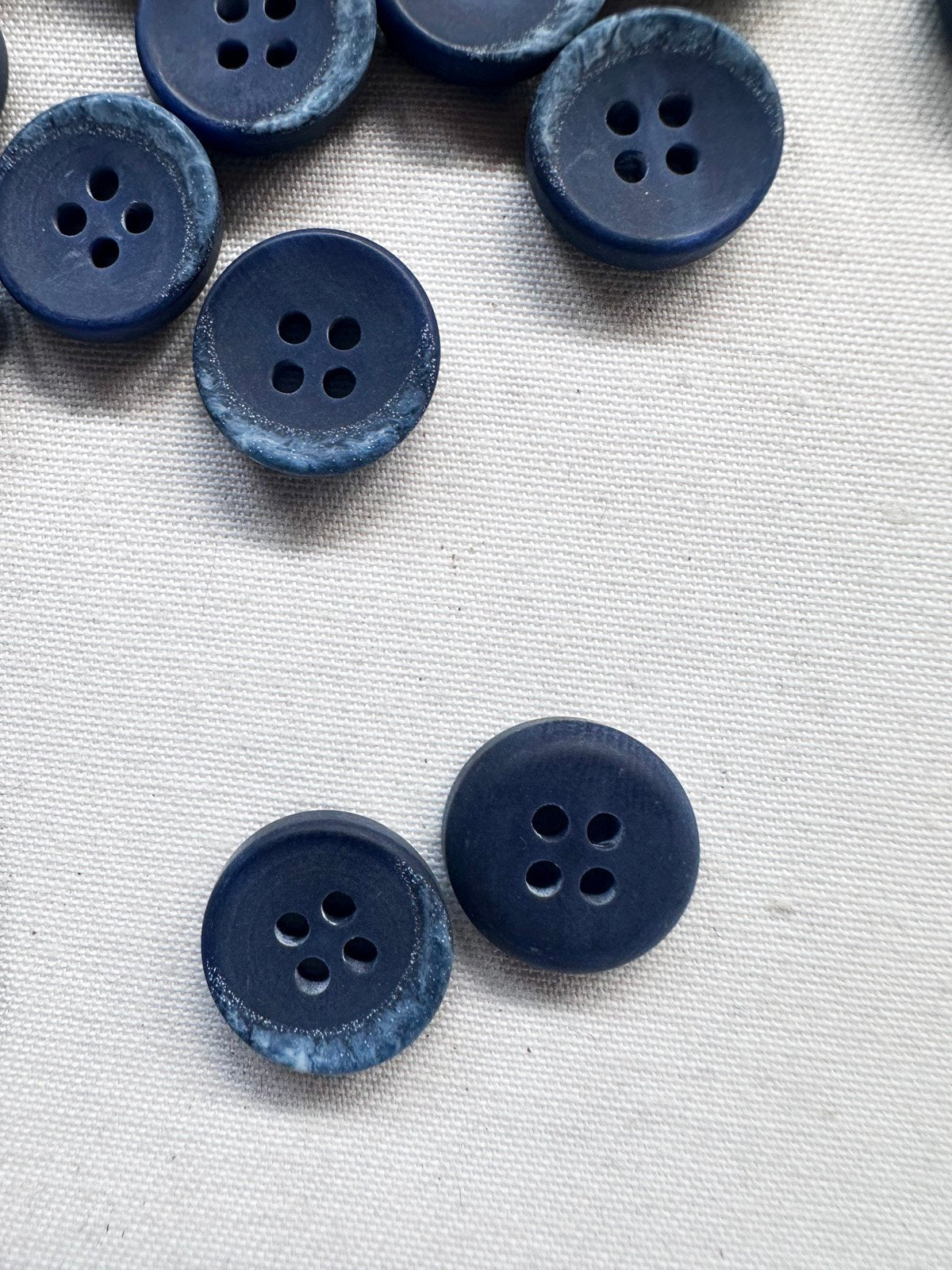 Moon Glow Shirt Buttons Navy Per Dz - L'Etoffe Fabrics LLC