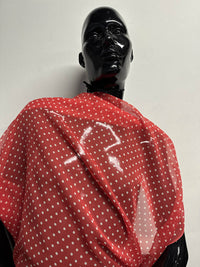 Muted Tomato Silk Chiffon Polka Dot - L'Etoffe Fabrics LLC
