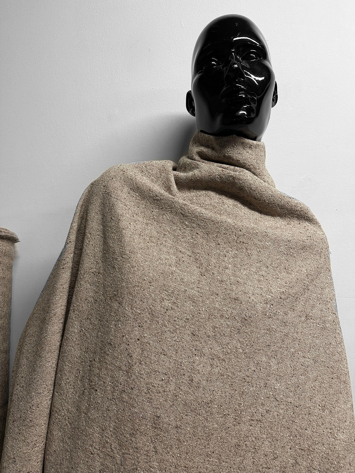 Natural Raw Weave Wool Cotton Silk - L'Etoffe Fabrics LLC