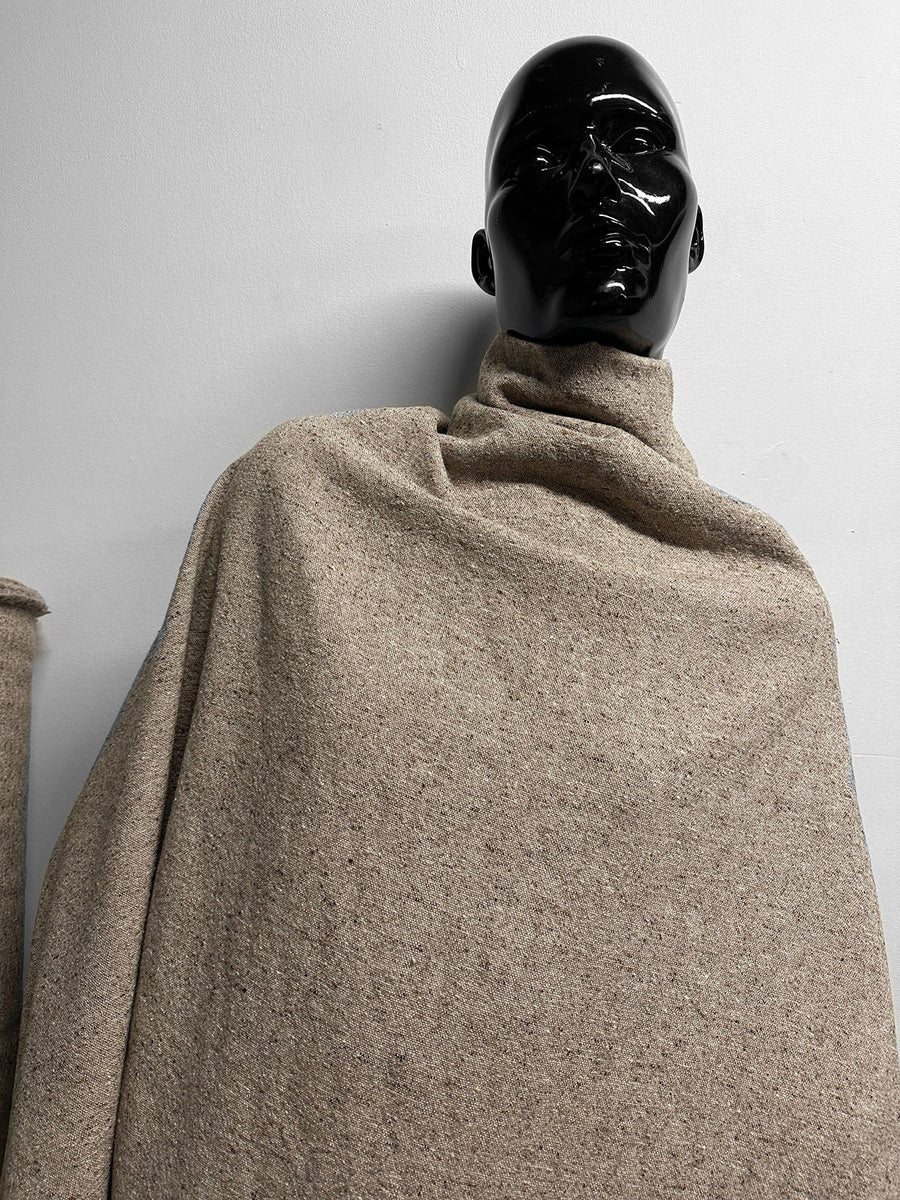 Natural Raw Weave Wool Cotton Silk - L'Etoffe Fabrics LLC