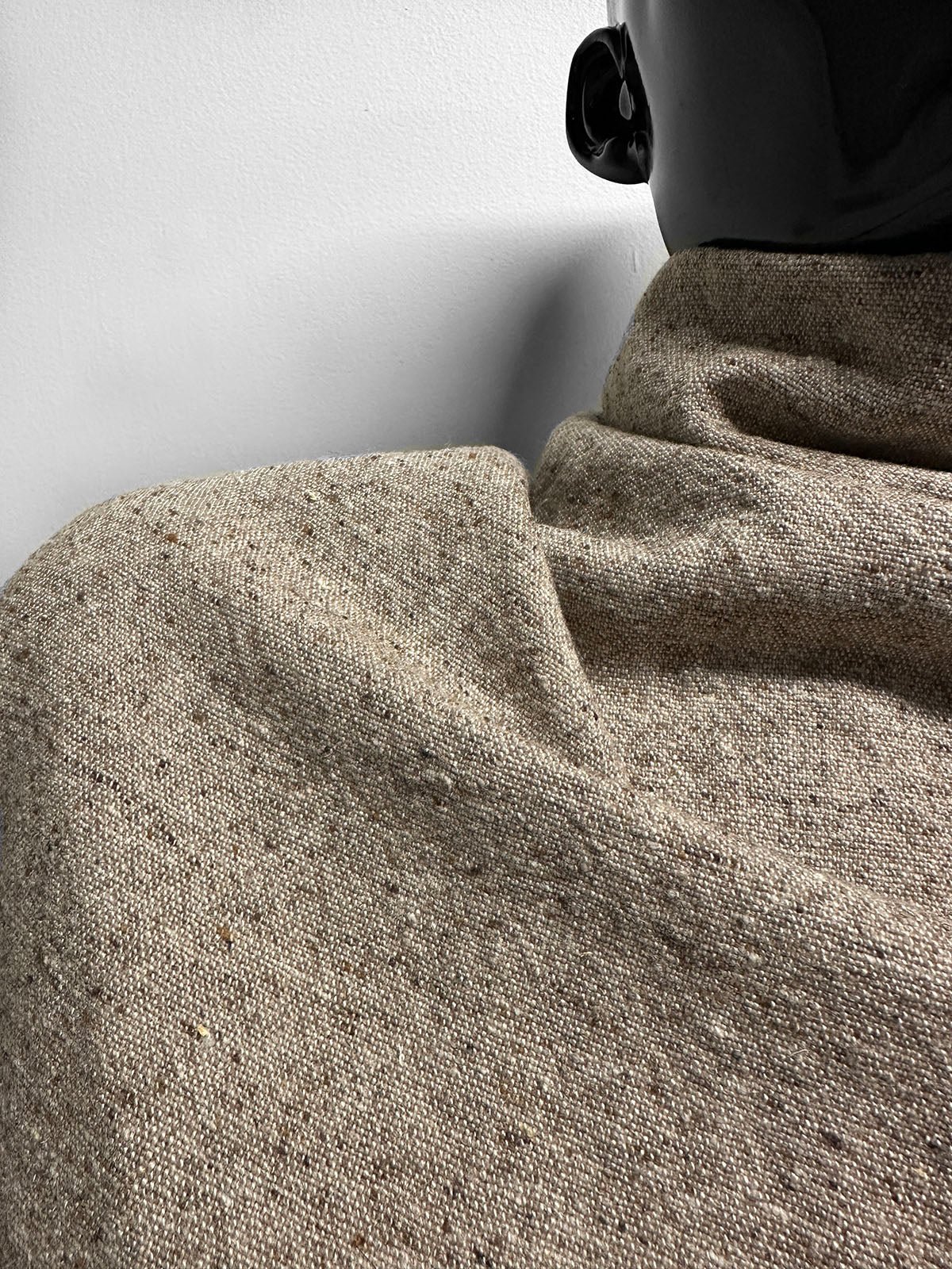 Natural Raw Weave Wool Cotton Silk - L'Etoffe Fabrics LLC