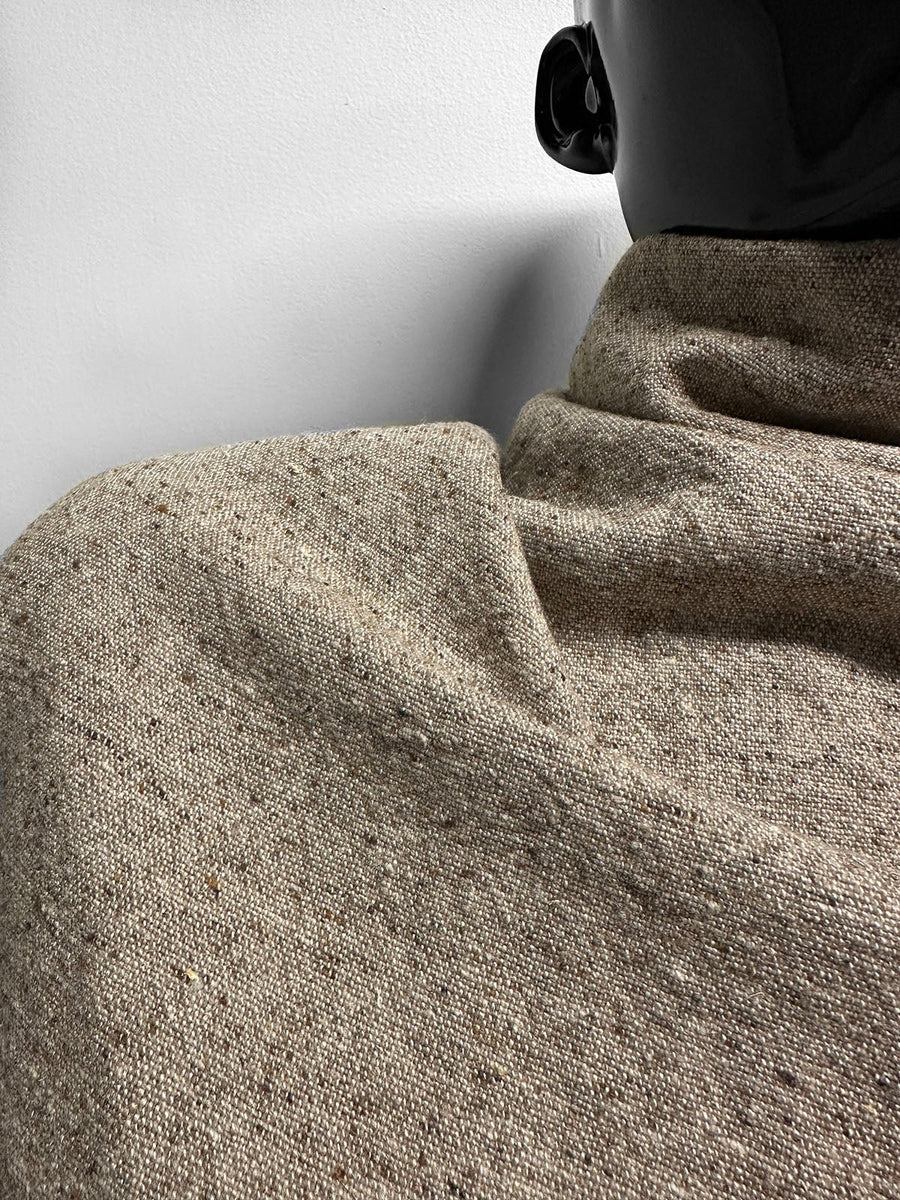 Natural Raw Weave Wool Cotton Silk - L'Etoffe Fabrics LLC